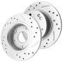 [US Warehouse] 2 PCS Streaking Front Brake Disc Silver for BD126082 31315 / Acura TSX 2003 - 2008 / Honda Accord Coupe 2003 - 2004 V6